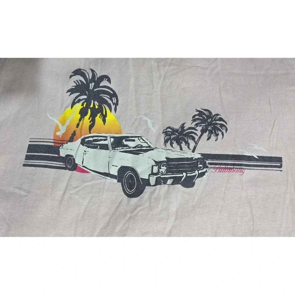 VTG Billabong Logo Y2K Surf Surfing Skate‎ Tan T Shirt Men's Size Medium Car